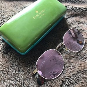 Kate Spade gold and pink mirrored sunglasses